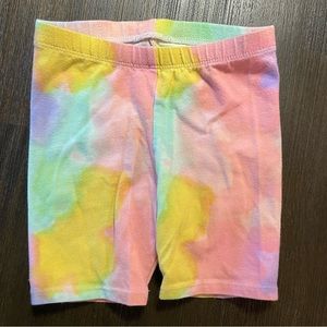 Cat & Jack rainbow tie dye bike shorts toddler girls 3T